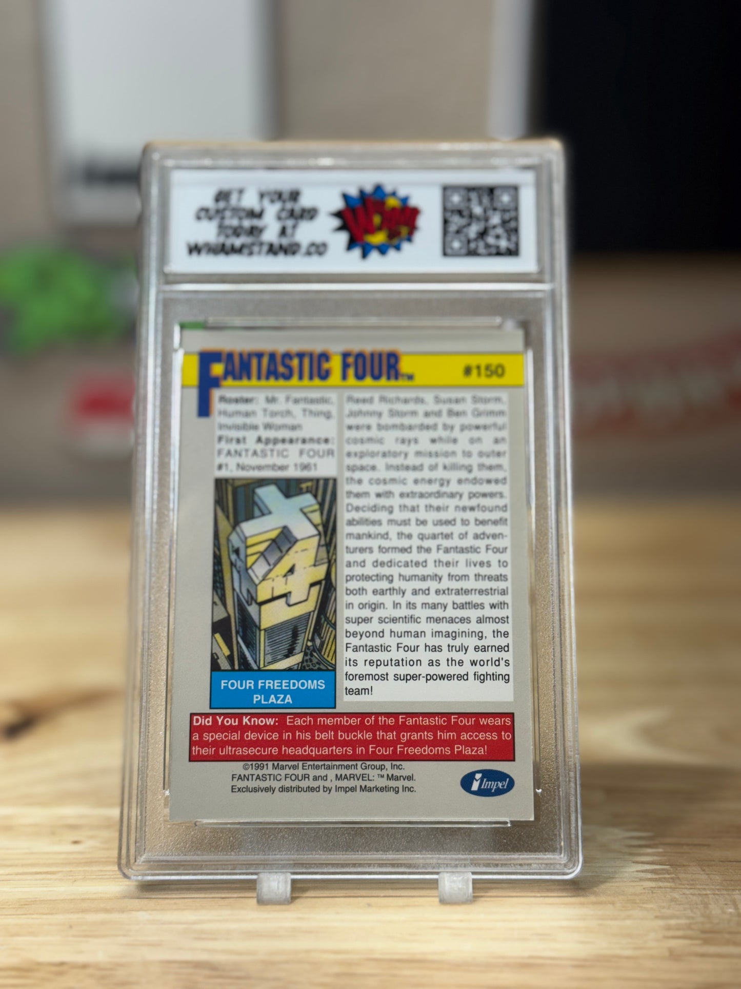 Fantastic Four Marvel Universe Seris II Card in Custom WHAM! Slab