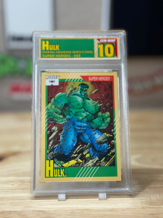 HULK Marvel Universe Seris II Card in Custom WHAM! Slab