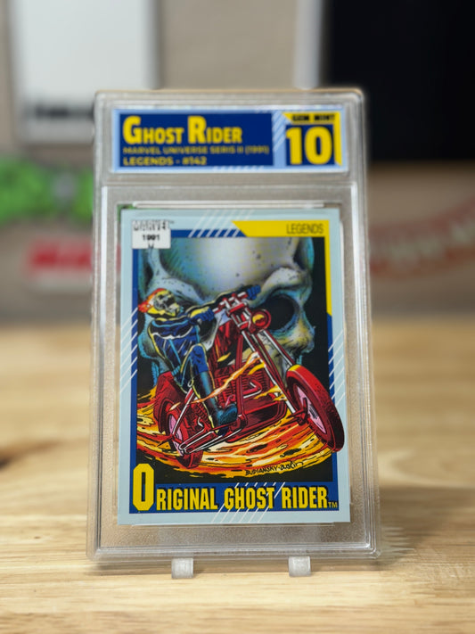Original Ghost Rider Marvel Universe Seris II Card in Custom WHAM! Slab
