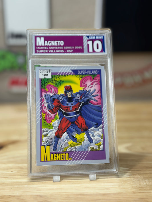 Magneto Marvel Universe Seris II Card in Custom WHAM! Slab