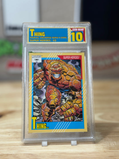 Thing Marvel Universe Seris II Card in Custom WHAM! Slab