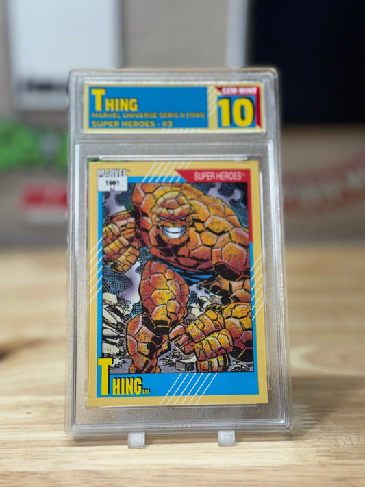 Thing Marvel Universe Seris II Card in Custom WHAM! Slab