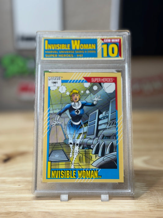 Invisible Woman Marvel Universe Seris II Card in Custom WHAM! Slab