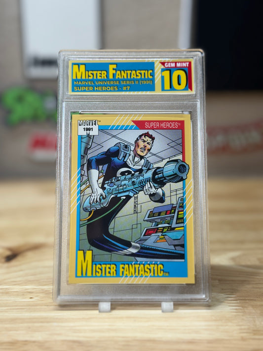 Mister Fantastic Marvel Universe Seris II Card in Custom WHAM! Slab