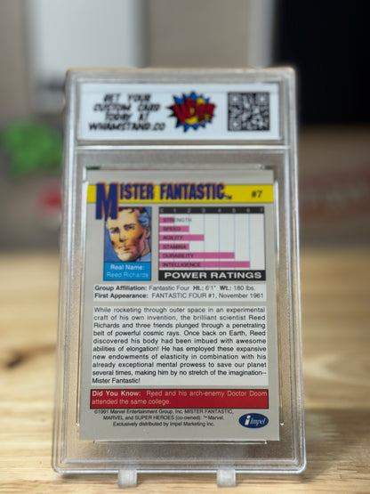 Mister Fantastic Marvel Universe Seris II Card in Custom WHAM! Slab