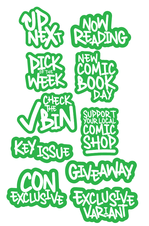 TEXT PHRASE – COMIC BUNDLE – (GREEN)
