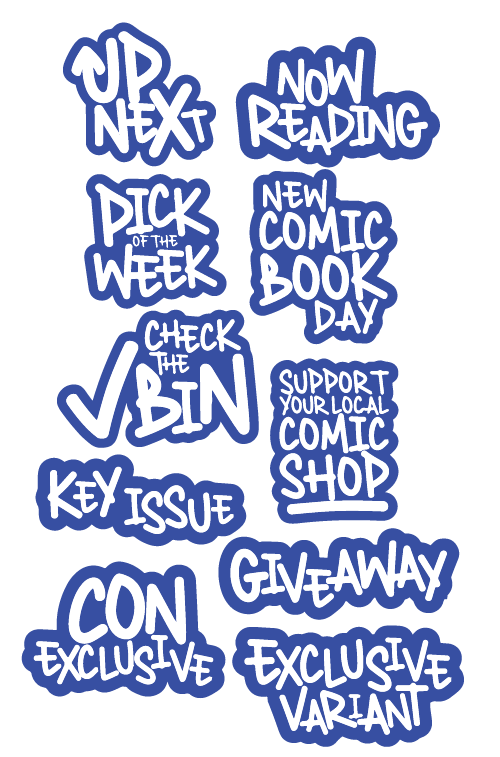 TEXT PHRASE – COMIC BUNDLE – (NAVY)