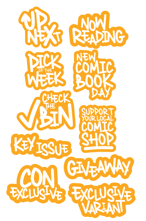 TEXT PHRASE – COMIC BUNDLE – (ORANGE)