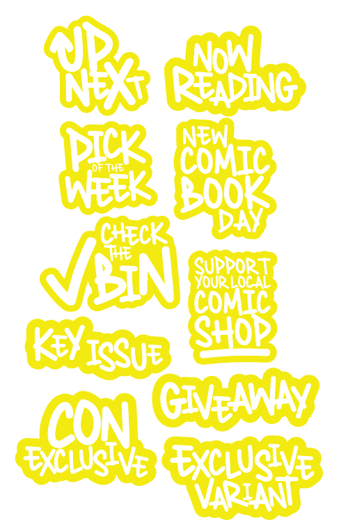 TEXT PHRASE – COMIC BUNDLE – (YELLOW)